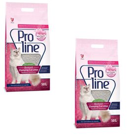 Pro Line 2x10 lt Baby Powder Parfüm Kokulu İnce Taneli Kedi Kumu