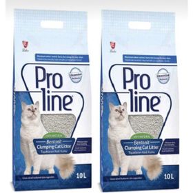 Pro Line 2x10 lt Parfümsüz İnce Tane Topaklanan Kedi Kumu