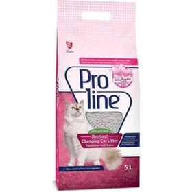 Pro Line 5 lt Bentotit Topaklaşan Bebek Pudrası Kokulu Parfümlü Kedi Kumu