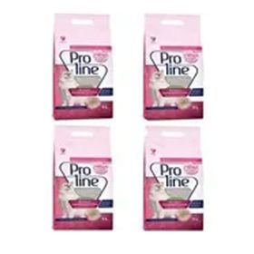 Pro Line 5 lt x 4 Adet Doğal Topaklanan Baby Powder Kokulu Kedi Kumu