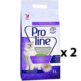 Pro Line 5 x 2 lt Doğal Topaklanan İnce Taneli Lavanta Kokulu Kedi Kumu