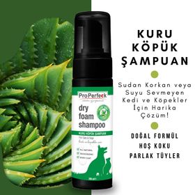 Pro Perfeck Kuru Köpük Aloe Vera Özlü 200 ml Kedi ve Köpek Şampuanı