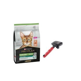 Pro Plan 10 kg Sterilised Somonlu Kısırlaştırılmış Yetişkin Kedi Maması + Tüy Toplama Fırçası