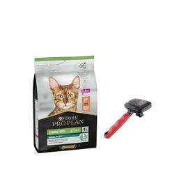 Pro Plan 10 kg Sterilised Somonlu Kısırlaştırılmış Yetişkin Kedi Maması + Tüy Toplama Fırçası