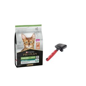 Pro Plan 10 kg Sterilised Somonlu Kısırlaştırılmış Yetişkin Kedi Maması + Tüy Toplama Fırçası