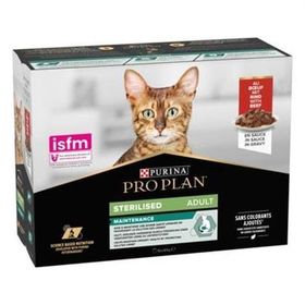 Pro Plan 10x85 gr Pouch Sos İçinde Sığır Etli Kısırlaştırılmış Kedi Konservesi