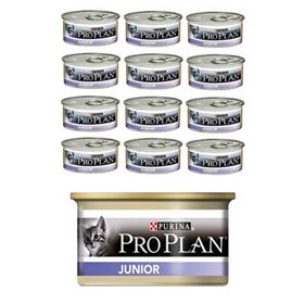 Pro Plan 12x85 gr Junior Tavuklu Yavru Kedi Konservesi