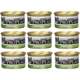 Pro Plan 9x85 gr Sterilised Somonlu ve Ton Balıklı Kısırlaştırılmış Kedi Konservesi