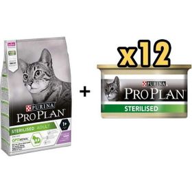 Pro Plan Hindili 1.5 kg Kısırlaştırılmış Kedi Maması + 12x85 gr Sterilised Ton ve Somonlu Kısırlaştırılmış Kedi Konservesi