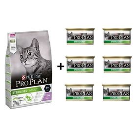 Pro Plan Hindili Kısırlaştırılmış 10 kg Kedi Maması + Proplan Sterilised Ton ve Somonlu Kısırlaştırılmış 6x85 gr Kedi Konservesi