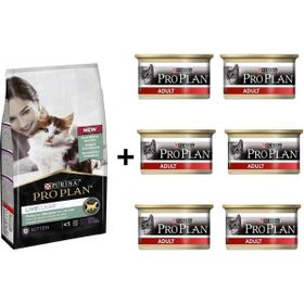 Pro Plan Live Clear Kitten Hindili 1.4 kg Yavru Kedi Maması + 6x85 gr Junior Tavuk Etli Yavru Kedi Maması