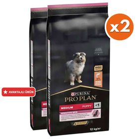 Pro Plan Medium Orta Irk Somonlu 2x12 kg Yavru Köpek Maması