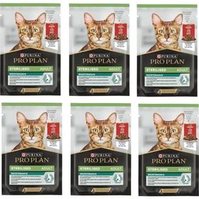Pro Plan Pouch Sterilised Biftekli Kısır Kedi 6x85 gr Yaş Mama