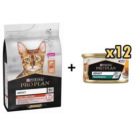 Pro Plan Somonlu 1.5 kg Kedi Maması + 12x85 gr Proplan Adult Tavuk Etli Yetişkin Kedi Konservesi