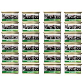 Pro Plan Sterilised Somonlu ve Tuna Balıklı Kısırlaştırılmış 24x85 gr Kedi Konserve Maması