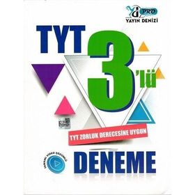 Pro TYT Tamamı Çözümlü 3'lü Deneme-Yayın Denizi Yayınları