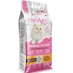 Proart 5 lt Bebek Pudrası Kokulu Kedi Kumu