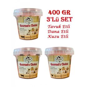 Prochef 3x400 gr Dana Kuzu Tavuk Etli Premium Plus Köpek Eğitimi Yarı Yumuşak Ödül Mama