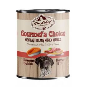 Prochef Gourmets Choice 24x415 gr Somon ve Kuzu Etli Kısırlaştırılmış Köpek Konserve Yaş Mama