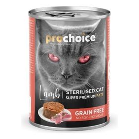 Prochoice 12x400 gr Adult Cat Sterilised Lamb Pate Kedi Konservesi