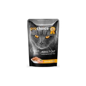 Prochoice 85 gr Pouch Jöleli Tavuklu ve Ciğerli Tahılsız Kedi Yaş Maması