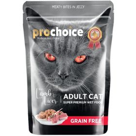 Prochoice 85 gr Pouch Jöleli Tavuklu ve Ciğerli Tahılsız Kedi Yaş Maması