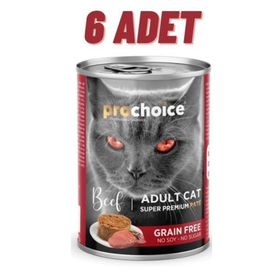 Prochoice Biftekli 6x400 gr Yetişkin Konserve Kedi Maması