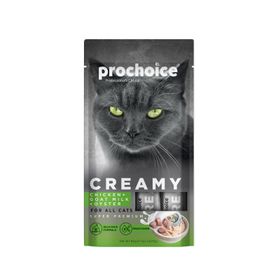 Prochoice Creamy Tavuklu Keçi Sütlü ve İstiridyeli 4x15 GR Sıvı Kedi Ödülü