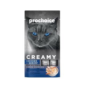 Prochoice Creamy Tavuklu ve Karidesli Sıvı 4x15 GR Kedi Ödül Maması