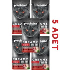 Prochoice Creamy Ton Balıklı Kızılcıklı ve Kedi Otlu 4x15 GR Sıvı Kedi Ödülü