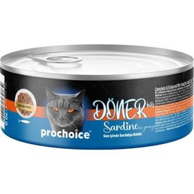 Prochoice Döner Bites Sos İçinde Sardalyalı Yetişkin 70 gr Kedi Konservesi