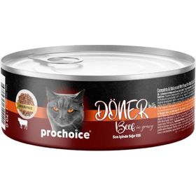 Prochoice Döner Bites Sos İçinde Sığır Etli Yetişkin 70 gr Konserve Kedi Maması