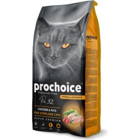 Prochoice Hipoalerjenik Tavuk Etli ve Pirinçli Kısırlaştırılmış Kediler İçin 15 kg Kuru Kedi Mama