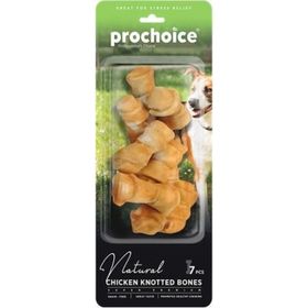 Prochoice Natural Chicken Knotted Bones Tavuk Etli 7'li Düğümlü Kemik Köpek Ödülü