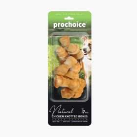 Prochoice Natural Chicken Knotted Bones Tavuk Etli 7'li Düğümlü Kemik Köpek Ödülü