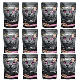Prochoice Pouch Tahılsız Tavuklu ve Ciğerli 12x85 gr Yaş Yavru Kedi Maması