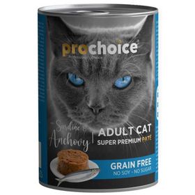 Prochoice Sardalya ve Hamsi Etli Şekersiz Tahılsız Ezme 400 gr Yetişkin Kedi Konservesi