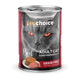 Prochoice Sığır Etli Tahılsız 12x400 gr Ezme Yetişkin Kedi Konservesi