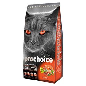 Prochoice Somonlu ve Karidesli 15 KG Kısırlaştırılmış Yetişkin Kuru Kedi Maması