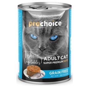 Prochoice Tahılsız Balıklı ve Sebzeli Ezme 12x400 gr Konserve Kedi Maması