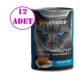 Prochoice Tahılsız Sardalya ve Hamsili Ezme 12x400 gr Konserve Kedi Maması
