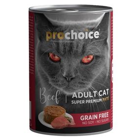Prochoice Tahılsız Sığır Etli Ezme 12x400 gr Konserve Kedi Maması