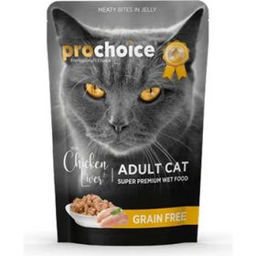 Prochoice Yetişkin Tahılsız Tavuklu ve Ciğerli 24x85 gr Yaş Mama
