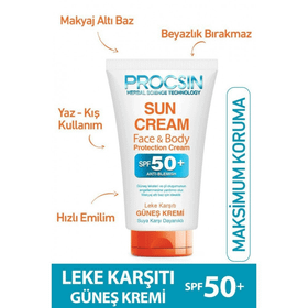 Procsin 50 ml Spf50+ Leke Karşıtı Koruyucu Güneş Kremi