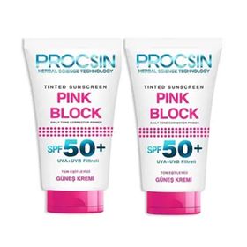 Procsin Pink Block Aydılantıcı SPF 50+ 2x50 ml Güneş Kremi