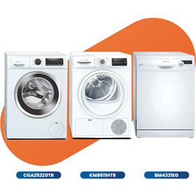 Profilo CGA252Z0TR Çamaşır Makinesi + KM8611HTR Çamaşır Kurutma Makinesi + BM4321EG Bulaşık Makinesi