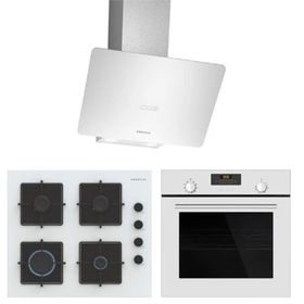 Profilo FRMA234B - DVK6J429 - OE36K2P10D Beyaz Cam 3'lü Ankastre Set
