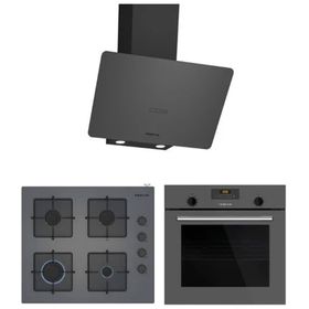 Profilo FRMA234G - DVK6J479 - OE36P9P10D Gri 3'lü Cam Ankastre Set