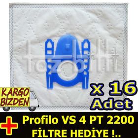 Profilo VS 4 PT 2200 16 adet Süpürge Toz Torbası