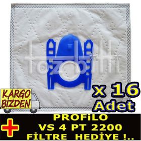 Profilo VS 4 PT 2200 16 adet Süpürge Toz Torbası